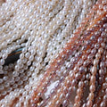 Real Rice Freshwater Pearls 6mm Natural Loose Beads Freshwater Rice Beads