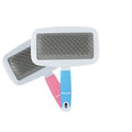 Candy-Colored Cat & Dog Comb Stainless Steel Needle Plastic Hair Removal Brush for Shedding & Knot Opening Pet Grooming Product