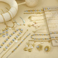 Ocean Style Necklace Bracelet Earring Ring Combination European and American Collection Fashion High-end Jewelry for Women
