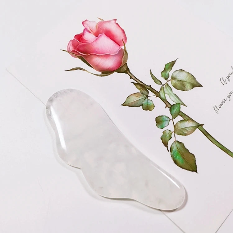 2026 Gem Clear Quartz Gemstone Custom Gua Sha New Shape Crystal Guasha health and beauty