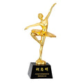 Wholesale Custom Premium Golden Ballet Statuette Metal Souvenir Crystal Trophy for Dancer