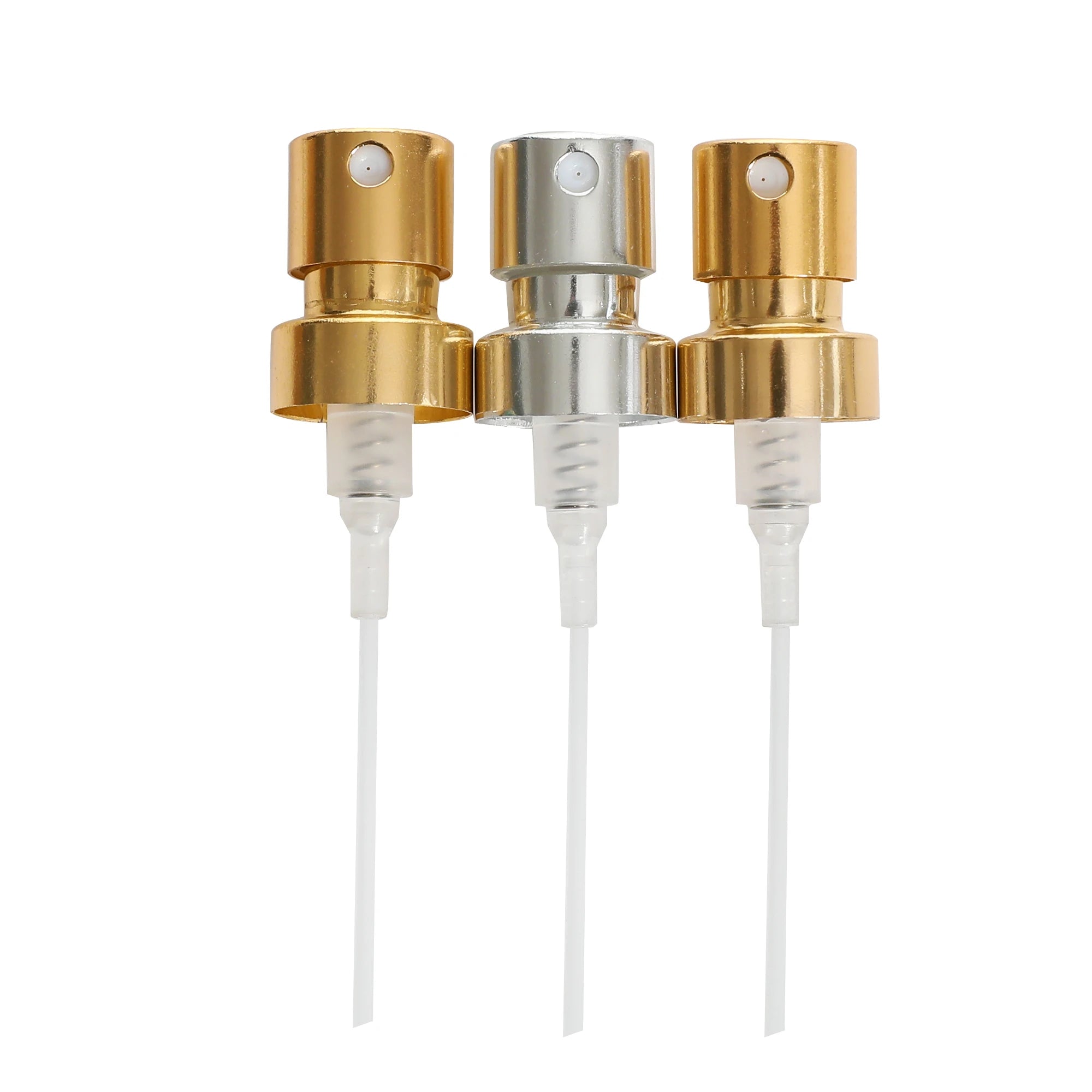 Factory Wholesale Non Spill Aluminium-Plastic Perfume Spray Pump Head with Custom Logo for Bottles