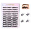 Handmade 10-row Pre Bond Technology No Glue Needed Lashes Brown Black Self Adhesive DIY Lash Full DIY Lash Kit Long Lasting