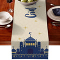 Eid Mubarak Decoration Tablecloth Table Runner Banner Balloons Islamic Muslim Party Decor Ramadan Kareem Eid Al Adha Gift