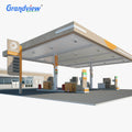 High Quality Outdoor OEM Container Petrol Fuel Station Aluminum-plastic Sheet Led Gas Station Display Sign with 1 Year Warranty