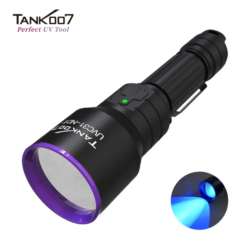 Tank007 UVC31 Professional NDT Blacklight Torch Light Rechargeable Industrial Linterna Forensic Detective 365nm Uv Flashlight