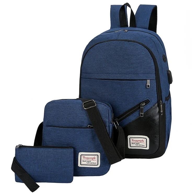 Custom 14 Inches Unisex Outdoor Sport Oxford Casual Laptop Backpack Waterproof with USB Letter Pattern for School Office Use