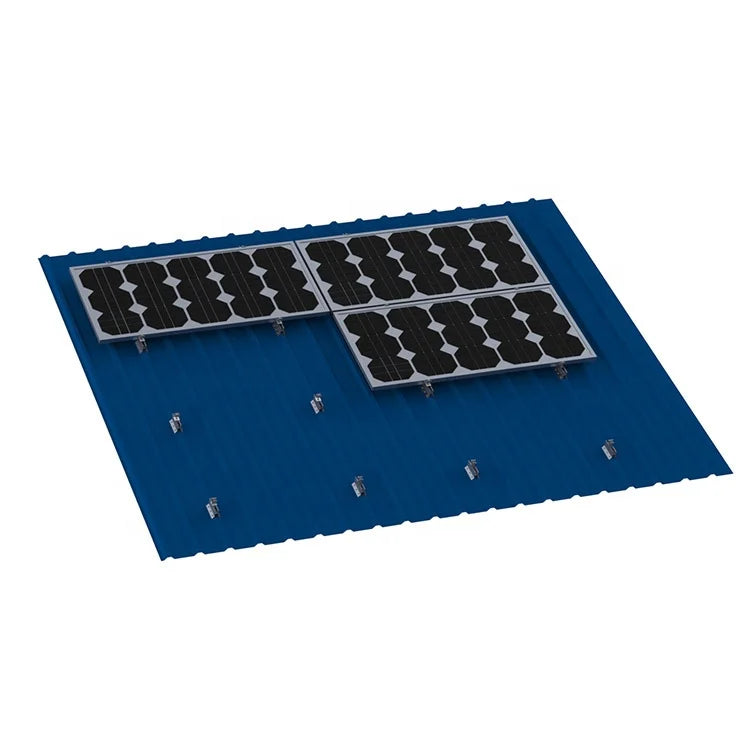 Yuens  Factory Direct Sale Metal Roof Mount Trapezoidal Corrugated Solar Panel Mini Rail System