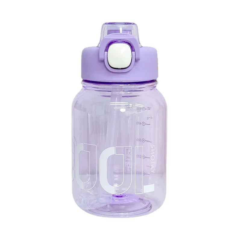 New Selling Trending Product New Arrivals 2024 Custom Motivational Eco-Friendly School Sports Kids Water Bottle With Straw