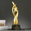 Gold Resin Star Crystal Trophies Awards MH-NJ0295