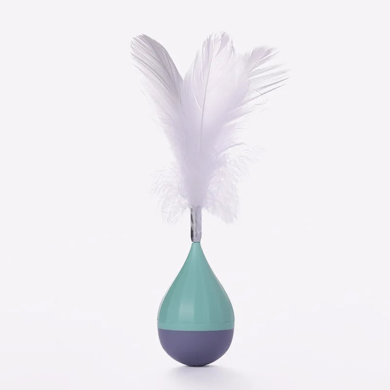 RTS Hot Sale Cat Product Wish LAZADA Ebay Fine Packing Gift Box ABS Feather Tumbler Cat Toy Pet Luxury Toys