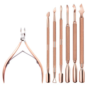 Spot Goods Cuticle Nipper and Pusher Professional Nail Supplier Rose Red Cuticle Nipper Sharpening