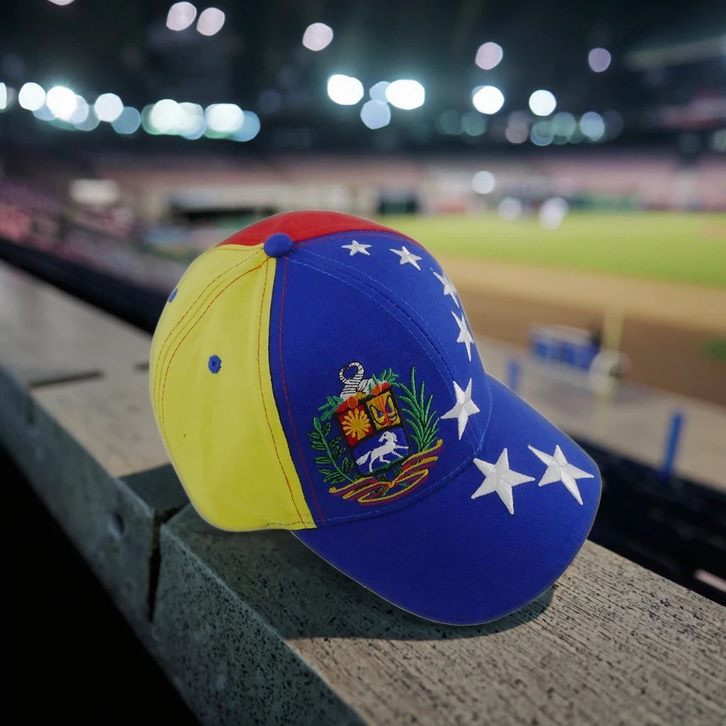 Custom Logo Hot Selling OEM Cotton Gorras Venezuela Flag Baseball Cap 3D Embroidery Unisex Four Seasons Sporty Hats Caps
