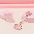 Natural Stone Rose Quartz Jade Roller Gua Sha Set Facial Massage Beauty Skincare Tools