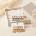 Newly Designed Fashion Gold-plated Silver Plated Stainless Steel Women's Earring Set with 3 Pairs of Earrings for Parties Gift