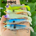 Artificial Soft Bait With Jig Head 22g 38g Jigging Soft Lure Rubber Pesca Fishing Bass Lures Swim Bait With T Tail MegaBDM