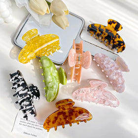 YJL Hot Selling 9cm Fashion Women Acetate Claw Hair Clips Cute Hair Accessories Girls Acetate Hair Claw Clip