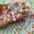 Acrylic Flower Loose Beads  Shape Gradient Color Spacer Beads for Jewelry Making Hairpin Material