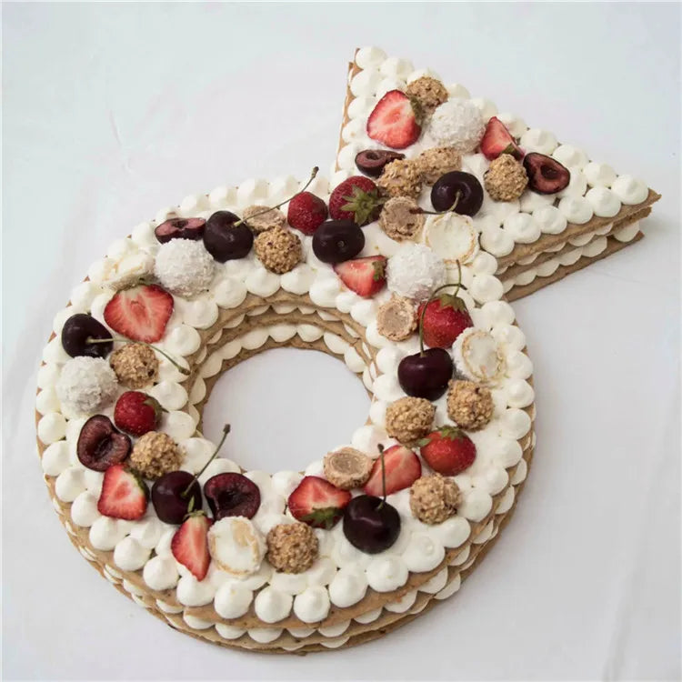 DIY Full Size Number Cake Template English Alphabet Birthday Cake Embryo Mold Birthday Party Decoration Baking Tools