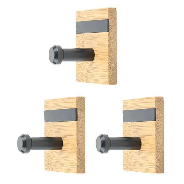 Hat Hook Bamboo Large Kitchen Organizer Towel Hanger Hanging Wall Adhesive Hooks