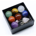 Huiying Balls Chakra Bulk Sale Chakra Crystal Beads Natural 7 Sphere Stone Ball Gift Box Crafts