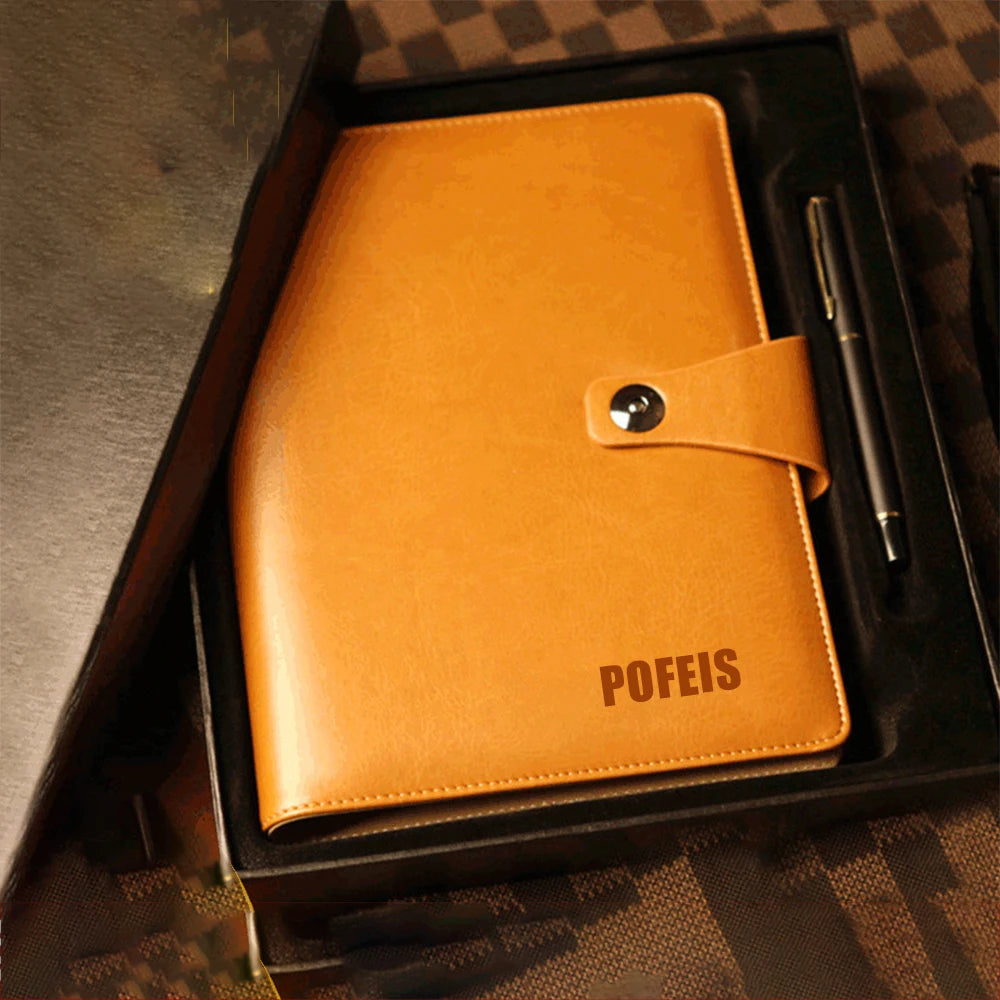 Customized A5 Business Small Batch logo Wholesale Notebook Set B5 Notebook Loose Leaf Gift Traveler Notebook Pu Leather