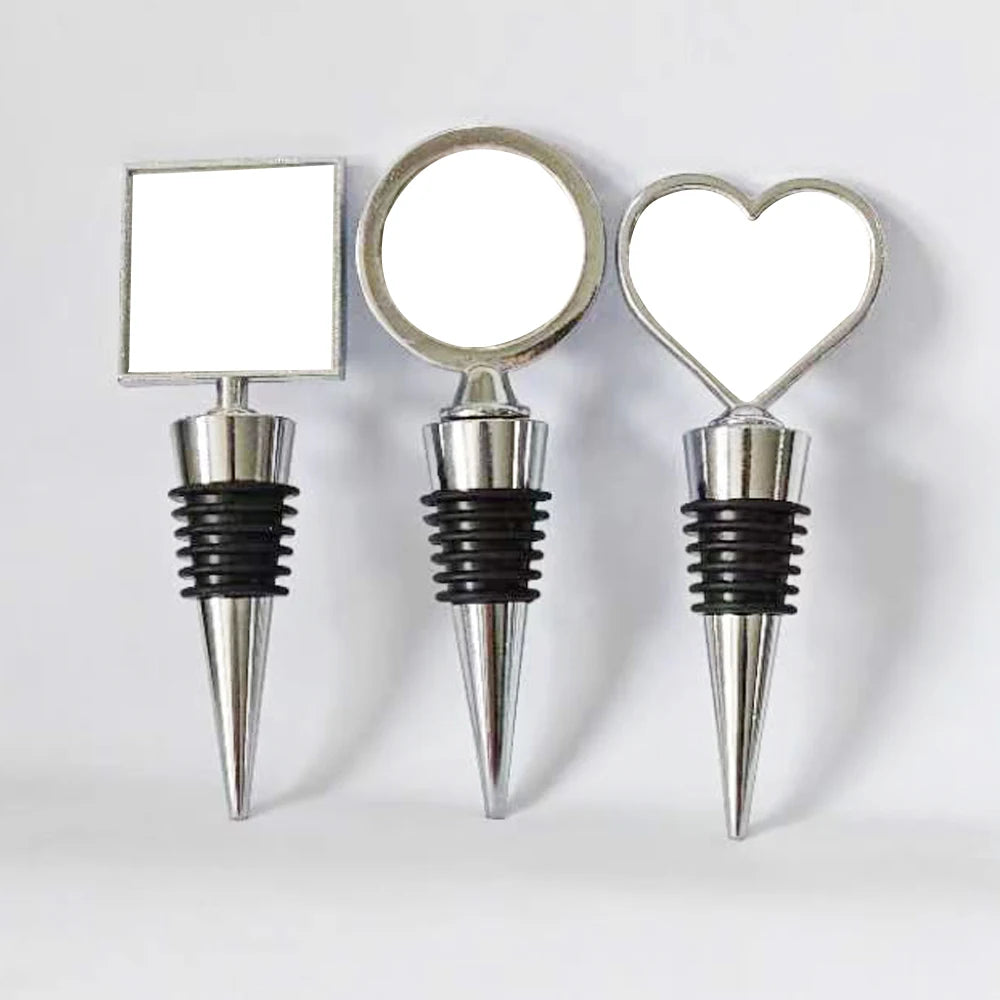 Sublimation Silver Metal Modern Fashionable Wine Cork Stopper for Glass Wine Bottle with Wine Breather Function