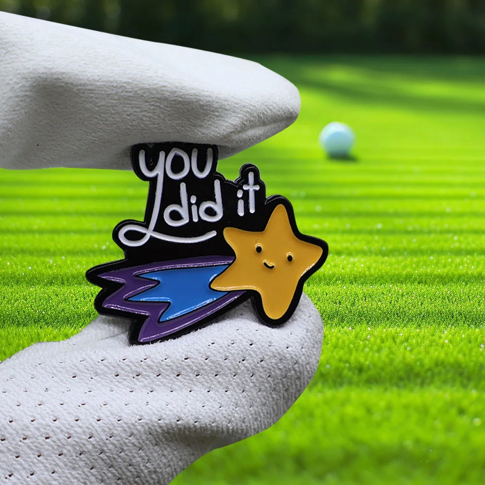 2025 New Design Creative Golf Ball Marker with 25mm Magnetic Cap Clip Golf Ball Marker Set for Golf Sports