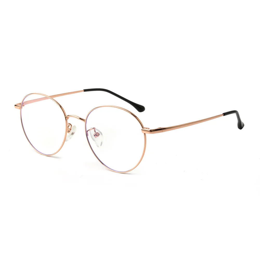 2026 Best Selling Round Metal Frame Eyewear for Men and Women Blue Light Blocking Anti-Radiation Glasses for Reading