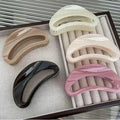 Wholesale Simple Large Hair Claw Clip Fashion Semicircular Shape Plastic Hair Claws Elegant Women Hair Claw Big Strong Grip
