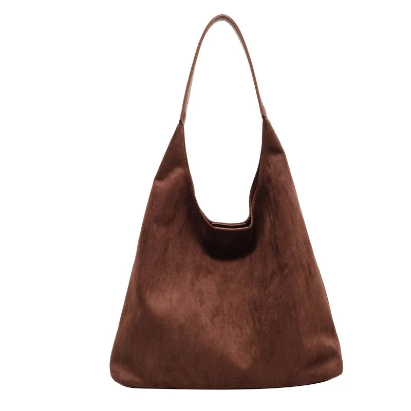 2025 Retro Women's Soft Bread Bag Fashionable Large-Capacity Shoulder Bucket Bag Zipper Chain Autumn/Winter Popular PU
