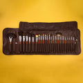 Professional Wooden Handle Make up Brush Natural Animal Goat Hair 28PCS Beauty Makeup Brush Set Private Label