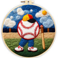 For CHENISTORY 20x20cm DIY Wool Felting Painting Frame Embroidery Digital Printing Canvas Handwork Needle Wool Picture for Gift