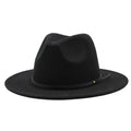 Simple Elegant Vintage Trilby Fedora Hat for Women Men Striped Wool Jazz Cap with Wide Brim for Winter Autumn Gangster Style