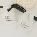 Good Quality White Cotton Pouch Gift Simple Jewelry Bag Cotton Canvas Custom Logo Jewelry Drawstring Pouch
