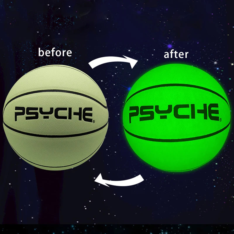 Psyche Psyche Luminous PU Leather Basketball Glow in the Dark Training Ball
