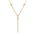 SP Ins Minimalist 18K Gold Stainless Steel Zircon Oval Round Pendant Charm Necklace