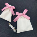 Portable Small Organizer Bag with Ribbon Necklace Ring Earring Packaging Jewelry Pouch