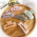 Acrylic Claw Hair Clips Fashion Color Translucent Jelly Grip Hair Claw Clips for Women Hair Accessories