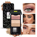 Wholesales 4 Colors Glitter Birghtening Eyeshadow Palette Private Label Smooth Waterproof Long Lasting Easy to Color Eye Makeup