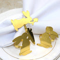 Cute Gold Bunny Napkin Rings Bling Metal Animal Napkin Holder Easter Party Wedding Table Decoration Stocked Alloy Pearl Material