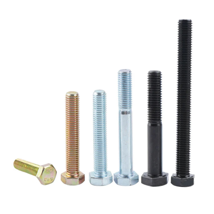 DIN933 DIN931 Class 12.9  Zinc Plated Steel M3x8 M4 M5x25 M6 M8 M10 M16 14mm Hex Bolt  M8 Length Hexagon Head Bolts