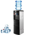 Black Water Dispenser with Ice Maker 12kg/24h 2 in 1 Water Dispenser and Ice Cube Maker Machine