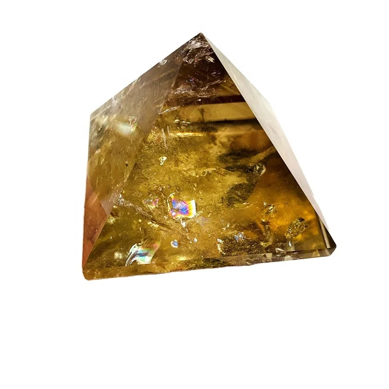 Wholesale Natural Yellow Crystals Quartz Obelisk Citrine Crystal Pyramid For Fengshui