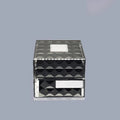 15g 30g 50g in Stock Empty Black Acrylic Cosmetic Cream Jars 40ml 60ml 100ml Square Lotion Bottles with Plastic Cap