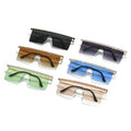 Luxury Trendy Designer Oversized square Rimless Sunglasses Diamond Ocean Lens Eyewear