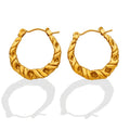 New Fashion Hot Selling Trendy Geometric Stainless Steel Gold Plated Twist Earrings Jewelry