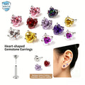 Top Fashion Love Zircon Earrings Insert Pin Models F136 Titanium Labret Piercing G23 Body Jewelry Gemstone Piercing Wedding