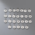Fashion 925 Sterling Silver Alphabet English Pendant for DIY Jewelry Necklace Zircon Charms