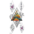 BXTAT TL145 TL150 Temporary Tattoo Stickers Rhombus Swan Stars Low Back Lace Butterfly Diamonds Dragon Lion Tree Compass Paper